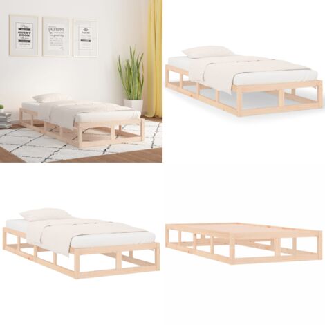 Giroletto 90x200 cm in Legno Massello - Letto singolo - Letto con doghe