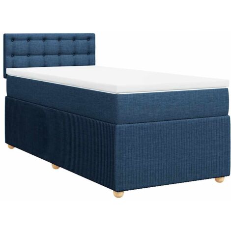 Giroletto a Molle con Materasso Blu 100x200 cm in Tessuto vidaXL