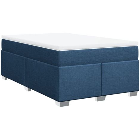 Giroletto a Molle con Materasso Blu 120x190 cm in Tessuto vidaXL