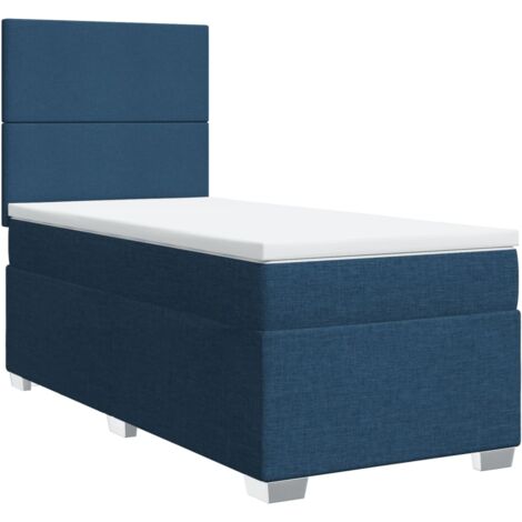 Giroletto a Molle con Materasso Blu 90x200 cm inTessuto vidaXL