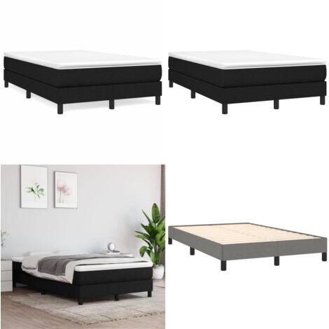 Giroletto a Molle con Materasso Nero 120x190 cm in Tessuto - Materasso a molle - Letto con materasso