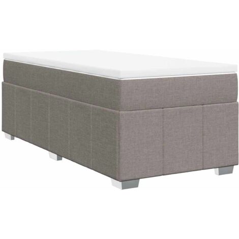 Giroletto a Molle con Materasso Tortora 100x200 cm in Tessuto vidaXL