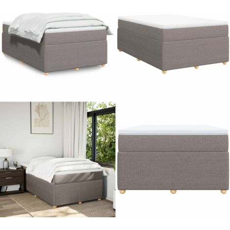 Giroletto a Molle con Materasso Tortora 120x190 cm in Tessuto - Materasso a molle insacchettate - Letto a molle