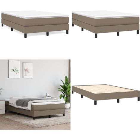 Giroletto a Molle con Materasso Tortora 120x190 cm in Tessuto - Materasso a molle - Letto con materasso