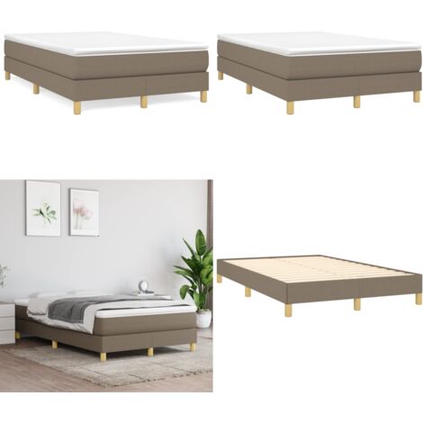 Giroletto a Molle con Materasso Tortora 120x190 cm in Tessuto - Materasso a molle - Letto con materasso