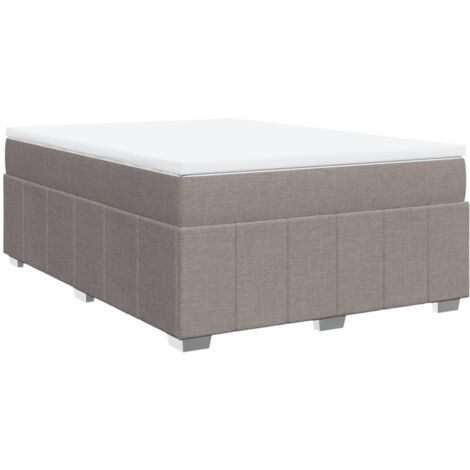 Giroletto a Molle con Materasso Tortora 140x190 cm in Tessuto vidaXL