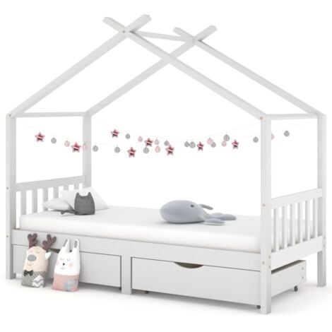 Tenda letto per bambini ilan in pino bianco 90x190cm - Atmosphera
