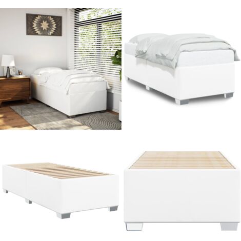 Giroletto Bianco 100x200 cm in Similpelle - Materasso - Letto