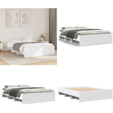 Giroletto Bianco 120x190 cm in Legno Multistrato - Letto con base a doghe - Giroletto per camera da letto