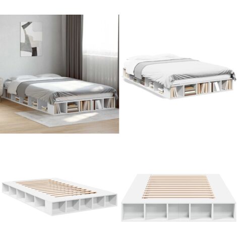 Giroletto Bianco 135x190 cm in Legno Multistrato - Letto in legno - Giroletto bianco