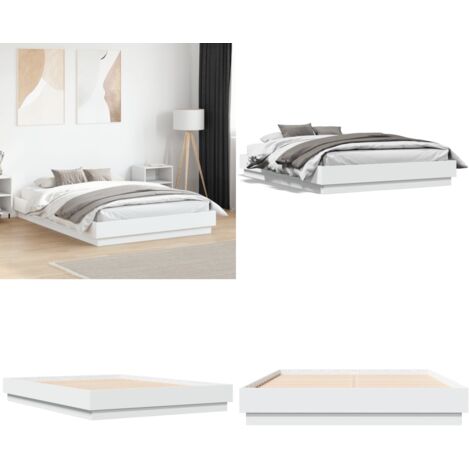 Giroletto Bianco 135x190 cm in Legno Multistrato - Letto in legno - Materasso letto