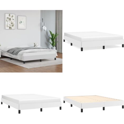 Giroletto Bianco 140x200 cm in Similpelle - Materasso da letto - Similpelle