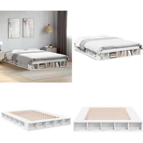 Giroletto Bianco 150x200 cm in Legno Multistrato - Letto in legno - Giroletto bianco