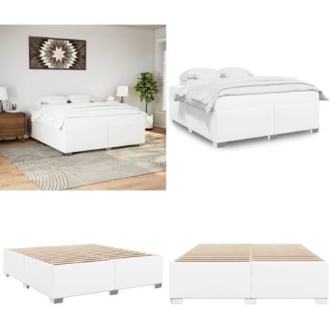Giroletto Bianco 180x200 cm in Similpelle - Materasso - Letto