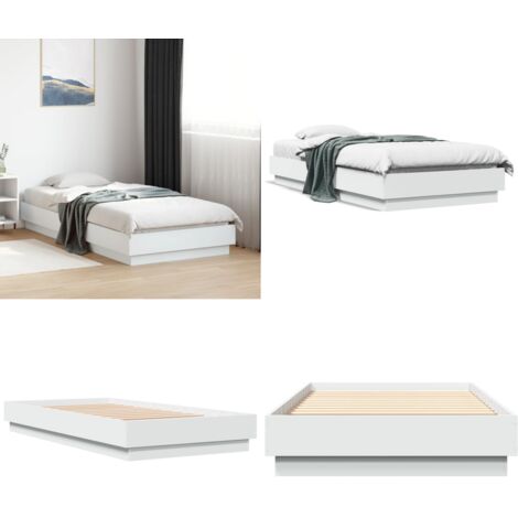 Giroletto Bianco 75x190 cm in Legno Multistrato - Letto in legno - Materasso per letto