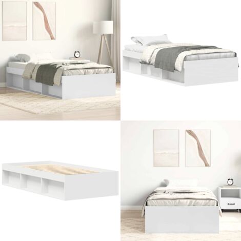 Giroletto Bianco 75x190 cm Small Single - Letto con scomparti - Letto per ospiti