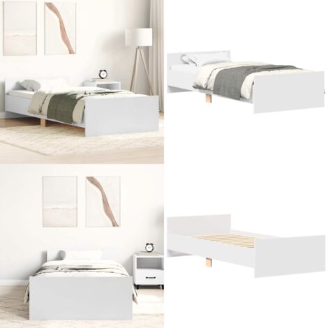 Giroletto Bianco 90x190 cm in Legno Multistrato - Letto con giroletto - Giroletto in compensato