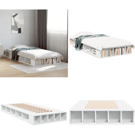 Giroletto Bianco 90x190 cm in Legno Multistrato - Letto in legno - Giroletto con doghe