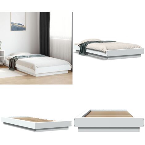 Giroletto Bianco 90x190 cm in Legno Multistrato - Letto in legno - Materasso per letto