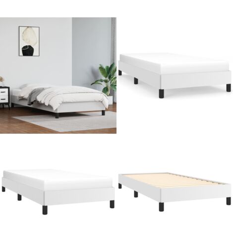 Giroletto Bianco 90x190 cm in Similpelle - Materasso - Similpelle
