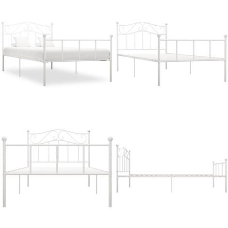 Giroletto Bianco in Metallo 100x200 cm - Letto in metallo - Letto con doghe