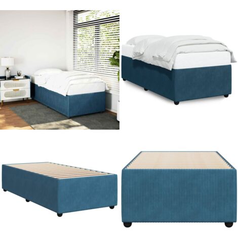 Giroletto Blu 90x190 cm in Velluto - Materasso - Letto