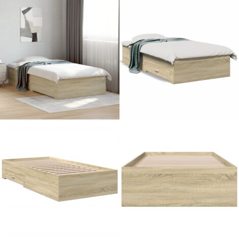 Giroletto Cassetti Rovere Sonoma 90x200 cm Legno Multistrato - Cassetti letto - Letto con cassetti