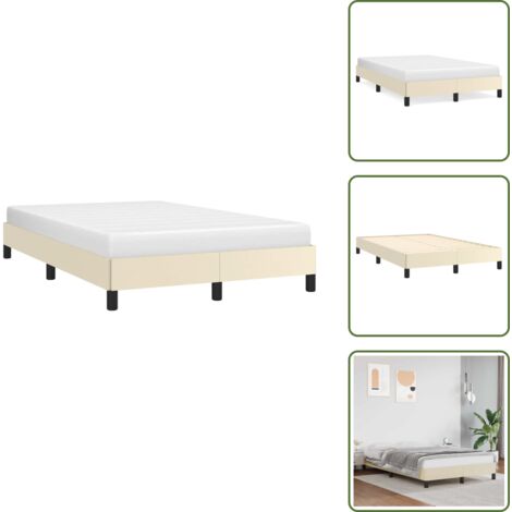 Giroletto con doghe - vidaXL Giroletto senza Materasso Crema 120x190 cm Similpelle -