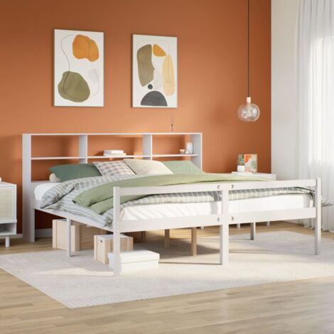 Giroletto con Libreria senza Materasso 180x200 cm in Legno Pino vidaXL