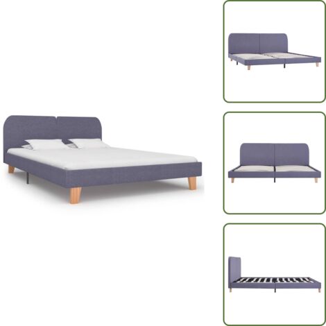 Giroletto con materasso 180x200 cm - vidaXL Giroletto senza Materasso Grigio Chiaro 180x200 cm Tessuto -