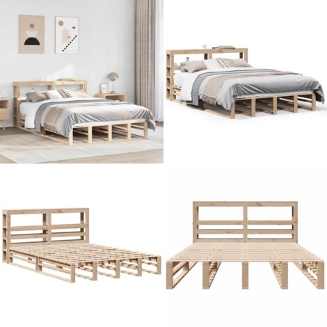 Giroletto con Testiera 160x200 cm in Legno Massello di Pino - Testiera per letto - Letto matrimoniale