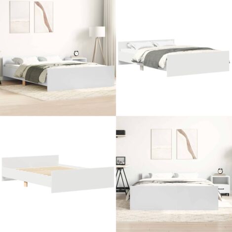 Giroletto con Testiera e Pediera Bianco 120x200 cm - Testiera letto - Pediera letto