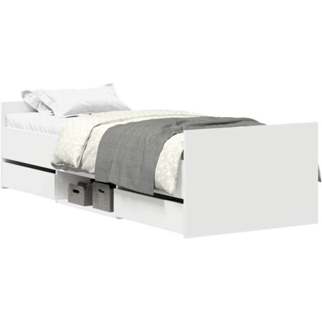 Giroletto con Testiera e Pediera Bianco 75x190 cm vidaXL