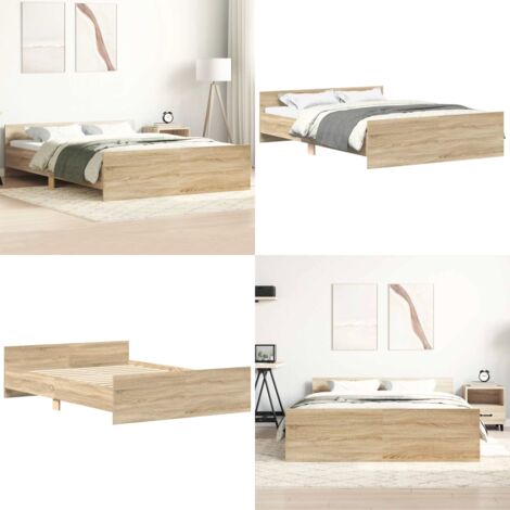 Giroletto con Testiera e Pediera Rovere Sonoma 120x190 cm - Letto con testiera - Materasso per letto