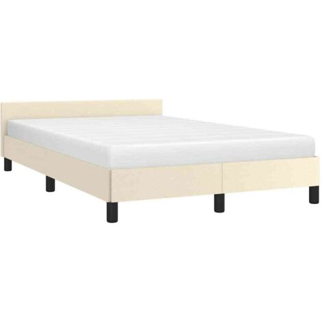 Giroletto con Testiera senza Materasso Crema 120x200 cm vidaXL