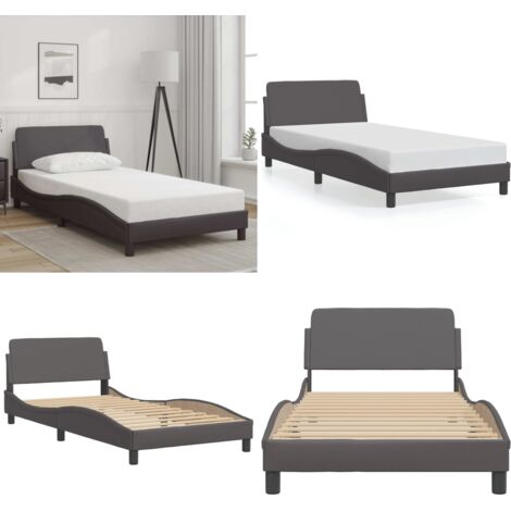 Giroletto Dover Crema 100x200 cm in Similpelle - Materasso per letto - Letto con testiera