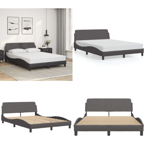 Giroletto Dover Crema 140x190 cm in Similpelle - Materasso - Testiera letto