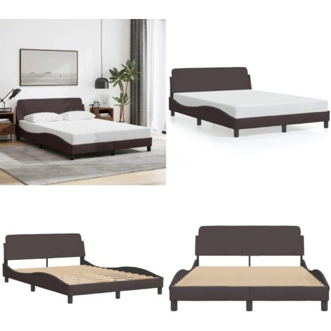 Giroletto Dover Marrone Scuro 120x200 cm Tessuto - Testiera letto - Materasso letto