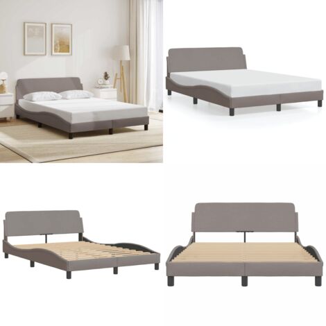 Giroletto Dover Tortora 120x200 cm Tessuto - Materasso letto - Letto con testiera
