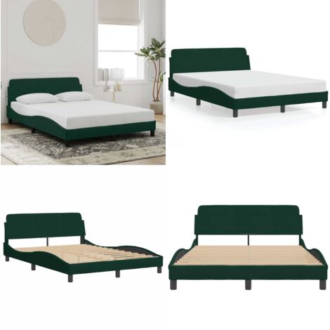 Giroletto Dover Verde Scuro 120x200 cm in Velluto - Materasso - Letto