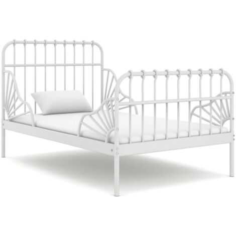 Giroletto Estendibile Bianco in Metallo 80x130/200 cm vidaXL