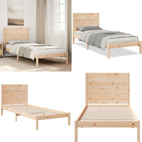 Giroletto Extra Lungo senza Materasso 100x210 cm Legno Massello - Letto extra lungo - Letto in legno massello