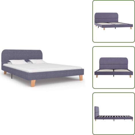 Giroletto grigio chiaro - vidaXL Giroletto senza Materasso Grigio Chiaro 140x200 cm Tessuto - Giroletto con materasso 140x200 cm