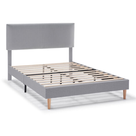 Giroletto imbottito Lauren da 30 cm, 140x190 cm, Grigio chiaro