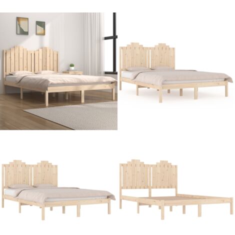 Giroletto in Legno Massello 135x190 cm Small Double - Letto in legno - Letto con testiera