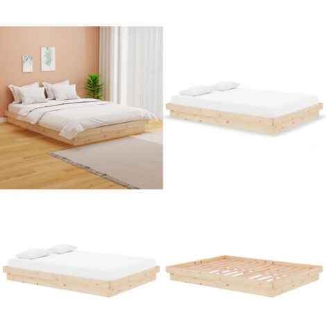 Giroletto in Legno Massello 140x190 cm - Letto in legno - Letto rustico