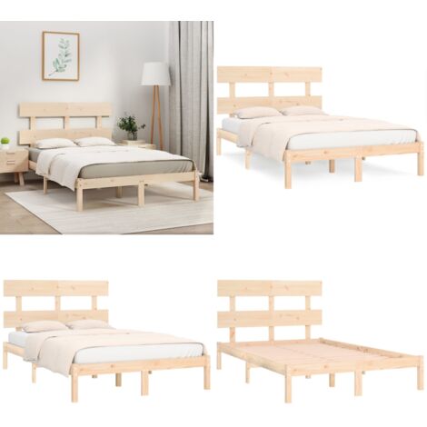 Giroletto in Legno Massello 200x200 cm - Letto in legno - Testiera per letto