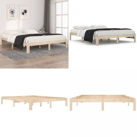 Giroletto in Legno Massello di Pino 160x200 cm - Letto in legno - Materasso letto