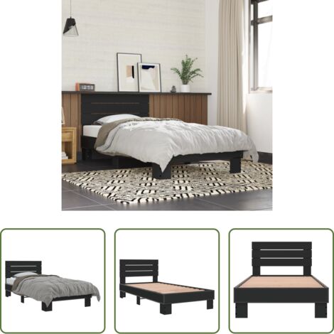 Giroletto in metallo -  Giroletto Nero 75x190 cm in Legno Multistrato e Metallo