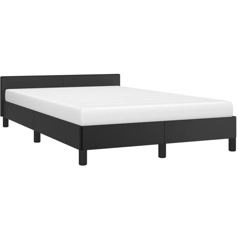 Jinlefu - Letto adulto, Giroletto con Testiera, Letto matrimonial Nero 120x200 cm in Similpelle vidaXL